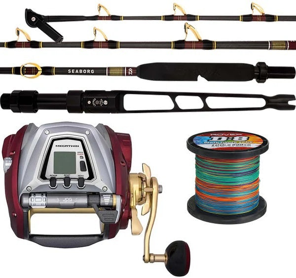 Daiwa Electric Combo Seaborg 1200mj Seaborg 60xhfd Pre-spooled X8 Braid 80lb 1200m
