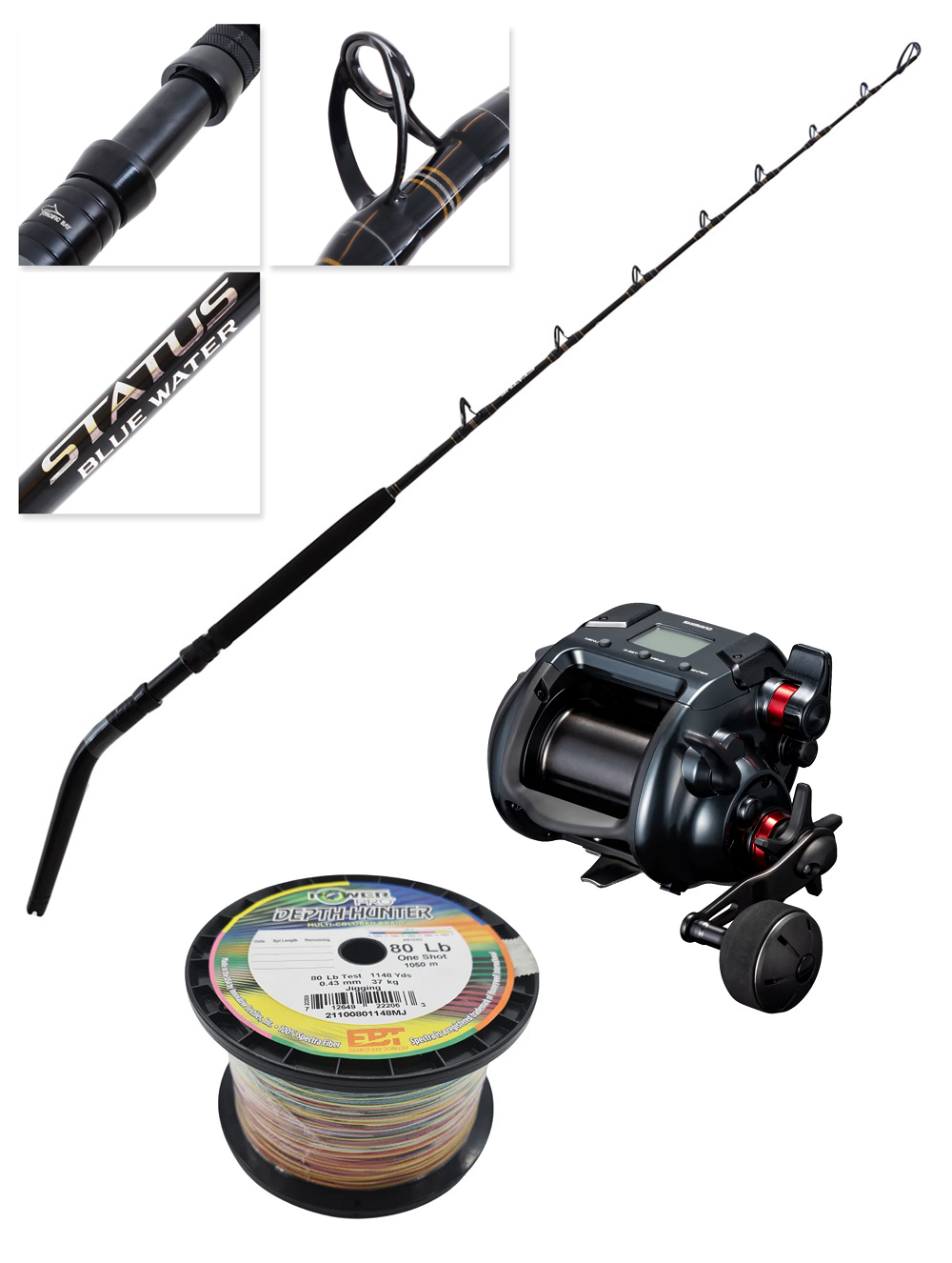 Shimano Electric Combo Plays 4000 Status B/b 5'10" Pe 3-5 Pre-spooled Power Pro Braid 80lb 450m