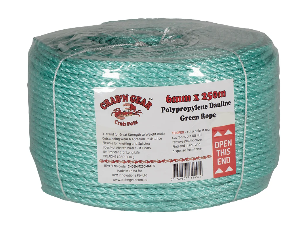 Crab'n Gear Aquatek Rope Green 6mm X 250m Full Coil