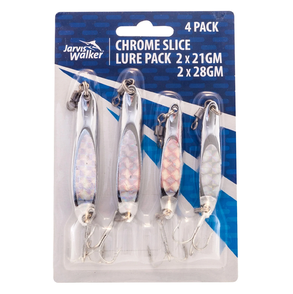 Jarvis Walker Chrome Slice Metal Lure Pack