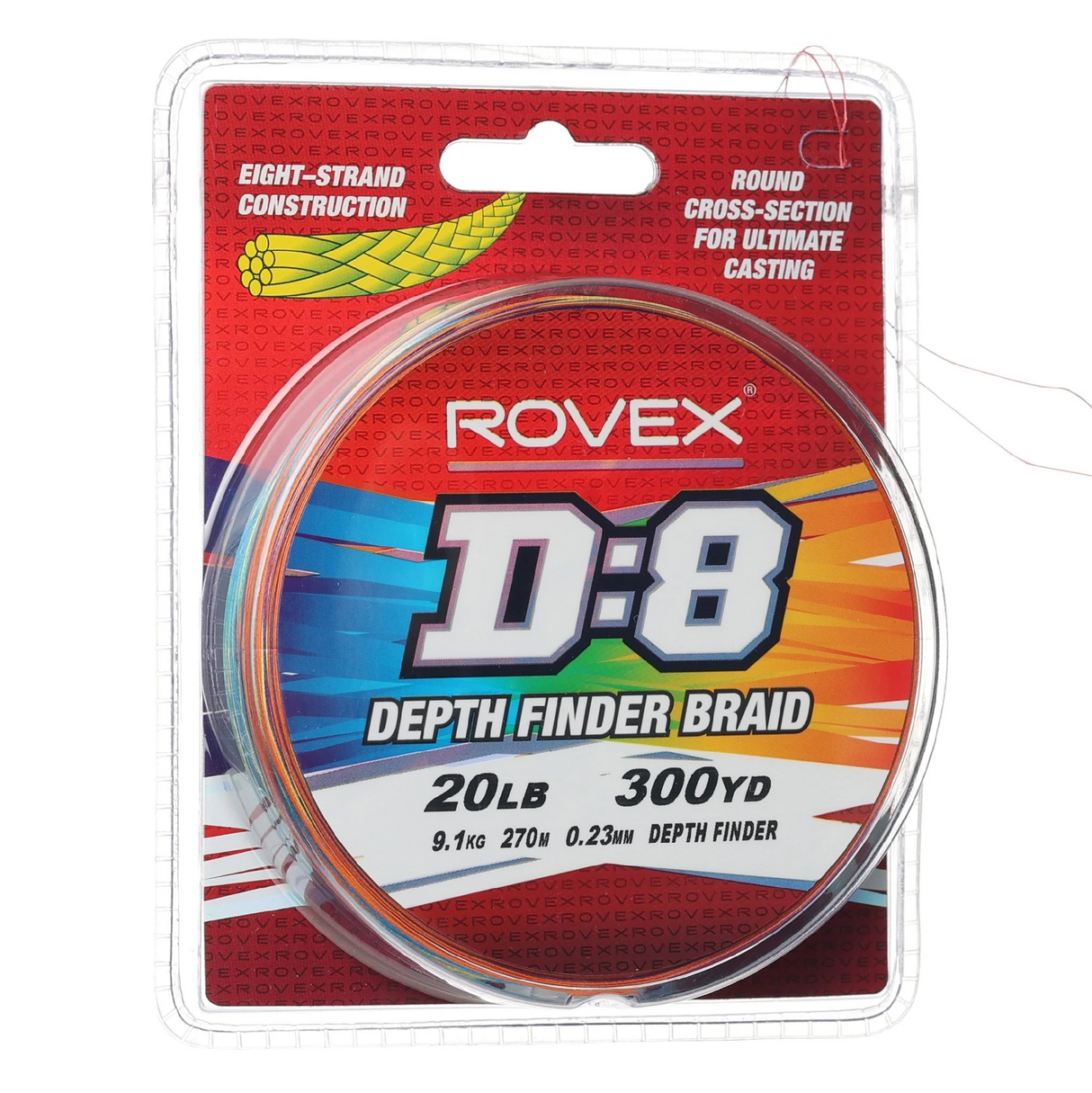 Rovex D8 Depth Finder Braided Fishing Line Multi Colour