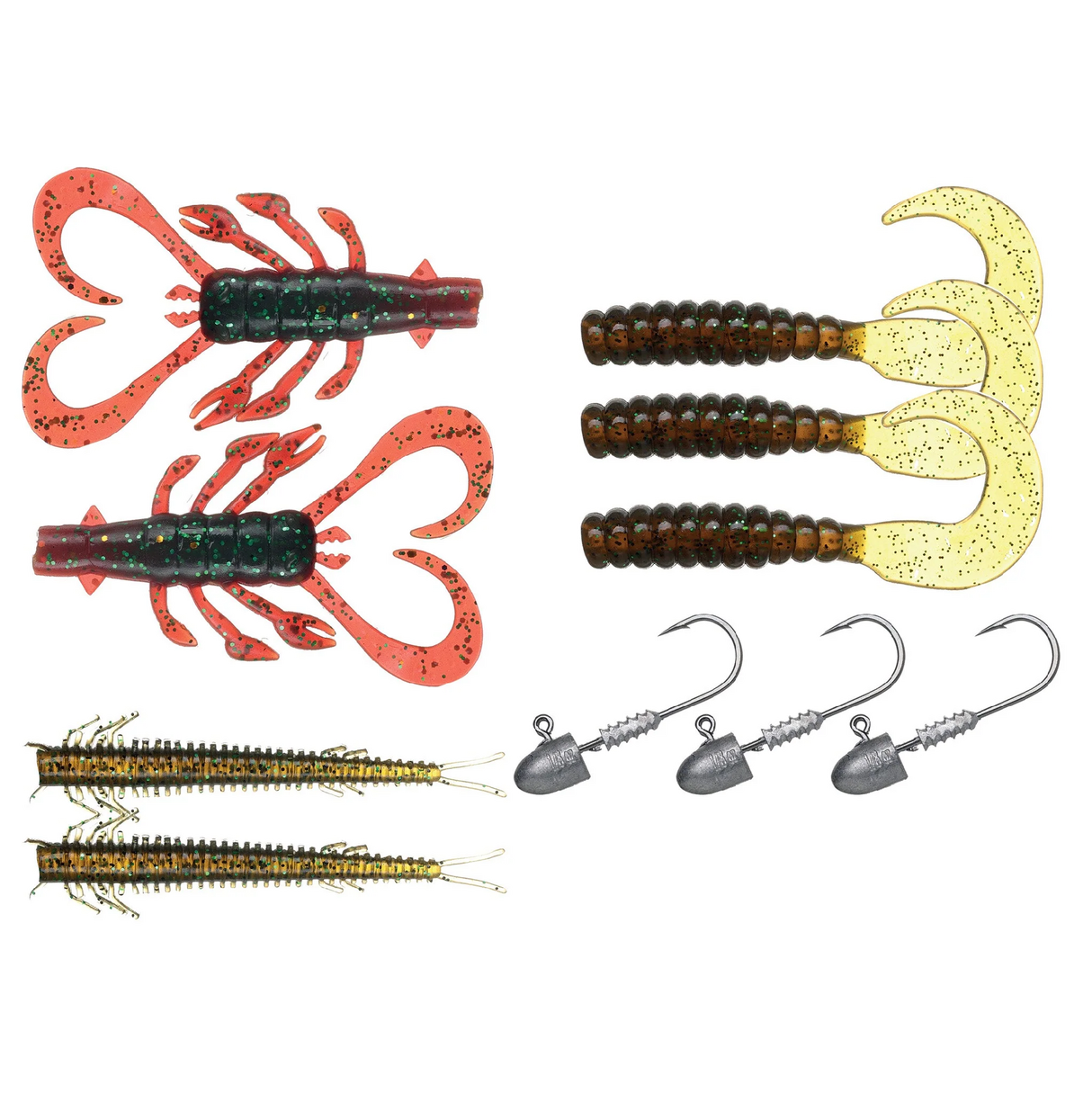 Bite Science Multi Pack Critter Soft Plastic Lures & Jigheads