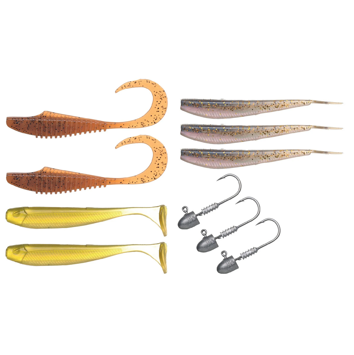 Bite Science Multi Pack Minnow Soft Plastic Lures & Jigheads