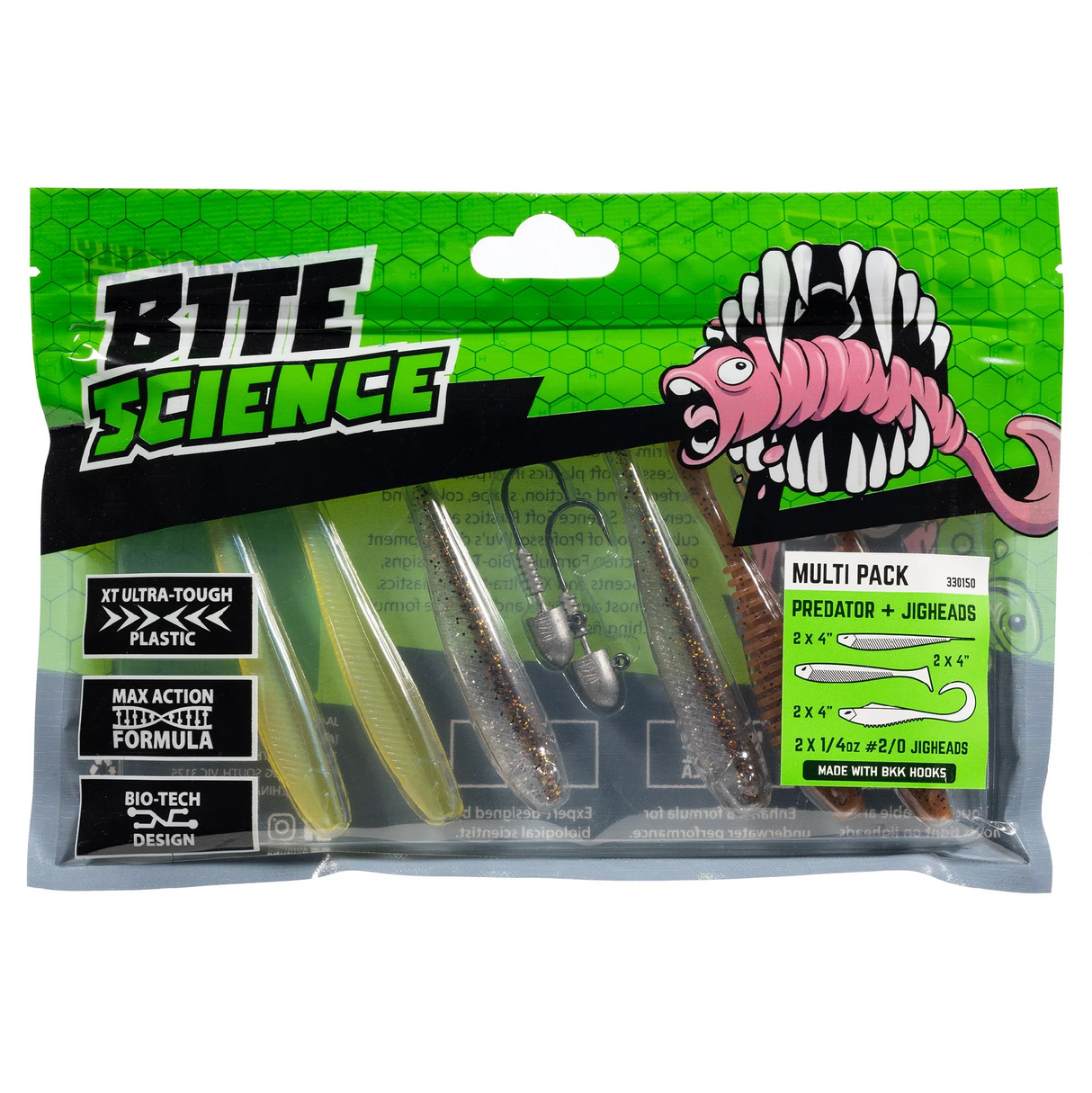 Bite Science Multi Pack Predator Soft Plastics Lures & Jigheads
