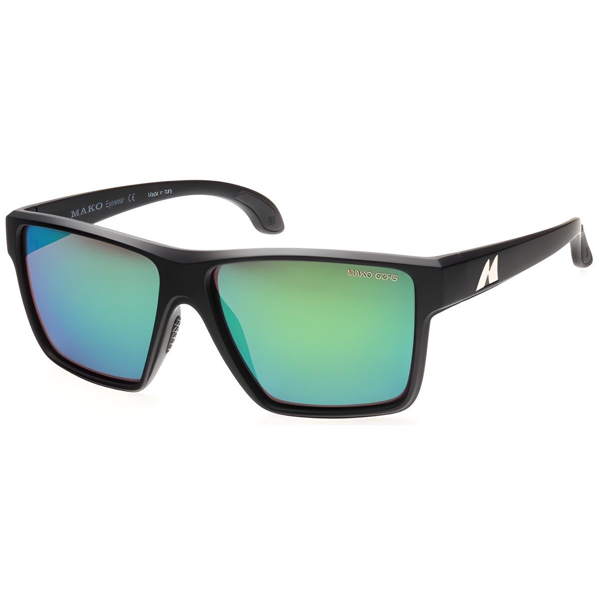 Mako Cast Polarised Sunglasses G2h5 (rose Lens Green Mirror Matt Black)