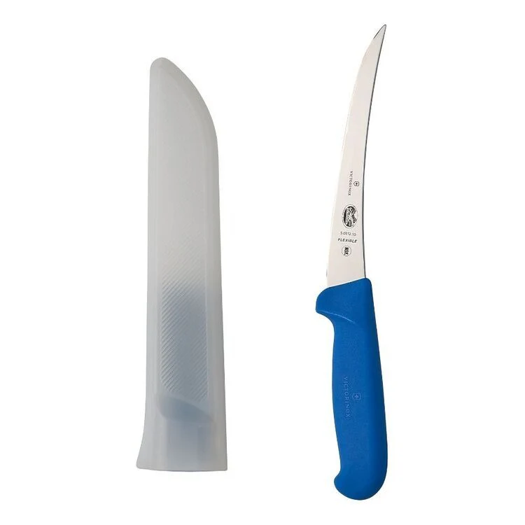 Victorinox Fibrox 15cm Curved Flexible Blade Boning Knife With Sheath