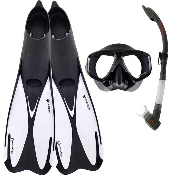 Ocean Pro Gnarloo Mask Snorkel And Fins Set White Fisho s Tackle World