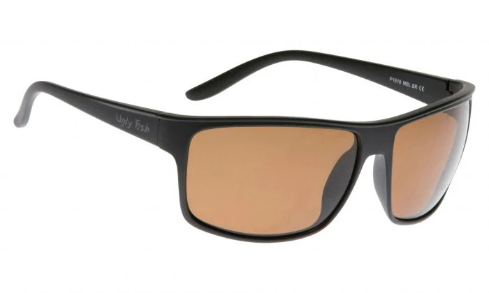 Ugly Fish Polarised Sunglasses P1016 (matt Black Frame - Brown Lens)