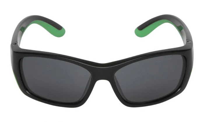 Ugly Fish Jnr Polarised Sunglasses (black/green Frame - Smoke Lens)