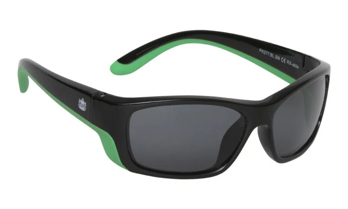 Ugly Fish Jnr Polarised Sunglasses (black/green Frame - Smoke Lens)