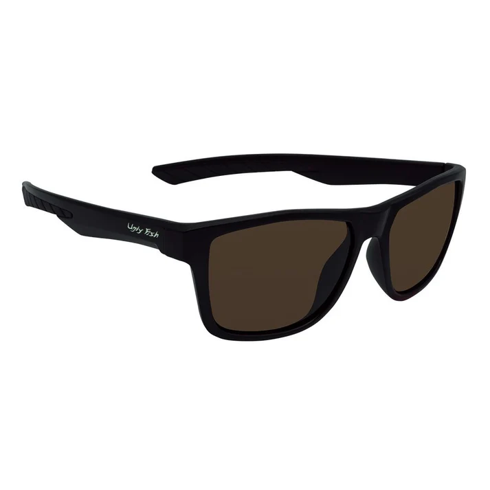 Ugly Fish Recycled Polarised Sunglasses Pfn480 (matt Black Frame - Brown Lens)