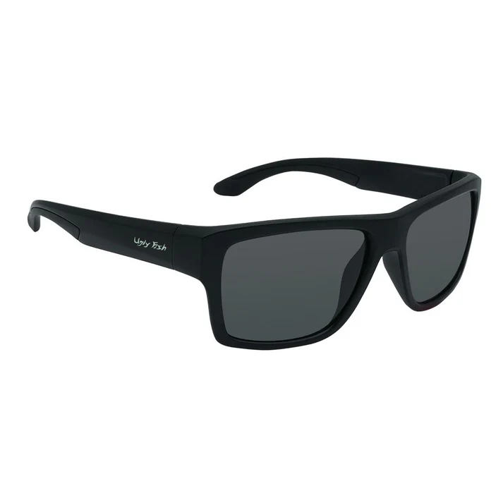Ugly Fish Recycled Polarised Sunglasses Pfn210 (matt Black Frame - Smoke Lens)
