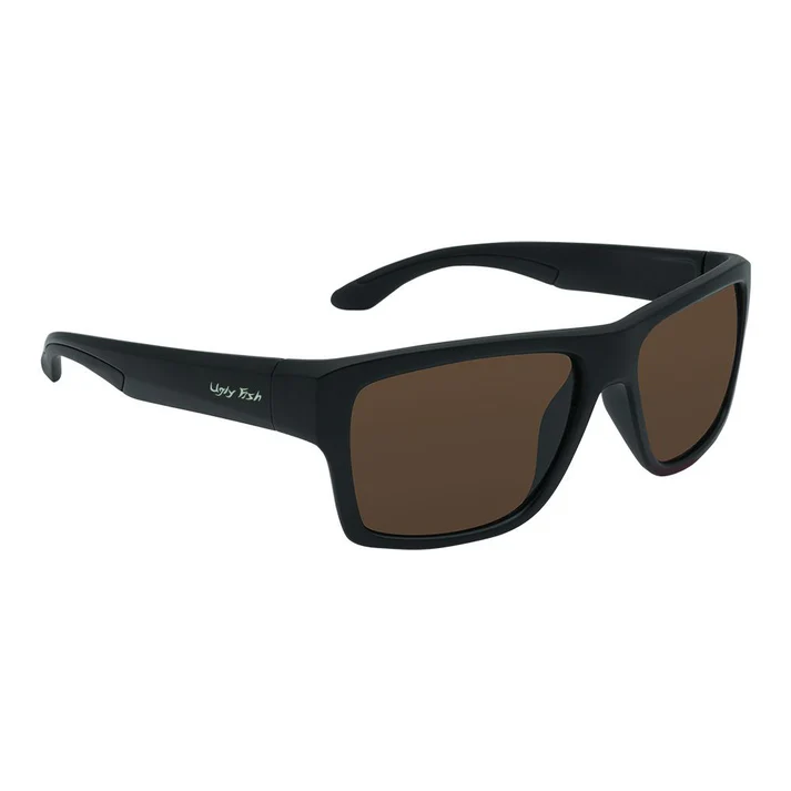 Ugly Fish Recycled Polarised Sunglasses Pfn210 (matt Black Frame - Brown Lens)