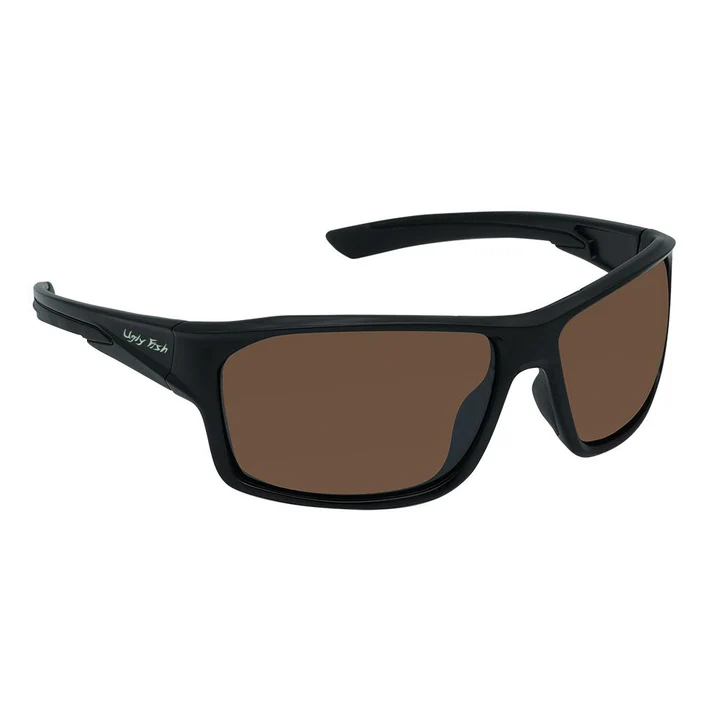 Ugly Fish Recycled Polarised Sunglasses Pfn130 (matt Black Frame - Brown Lens)