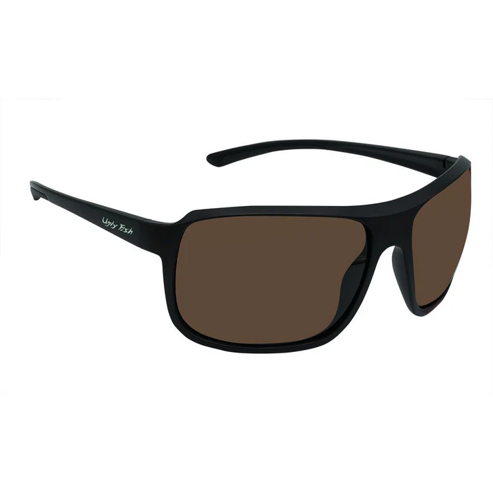 Ugly Fish Recycled Polarised Sunglasses Pfn570 (matt Black Frame - Brown Lens)