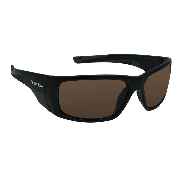 Ugly Fish Recycled Polarised Sunglasses Pfn680 (matt Black Frame - Brown Lens)