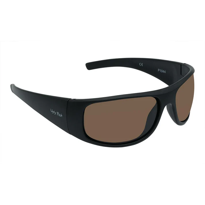Ugly Fish Polarised Sunglasses P1044 (matt Black Frame - Brown Lens)