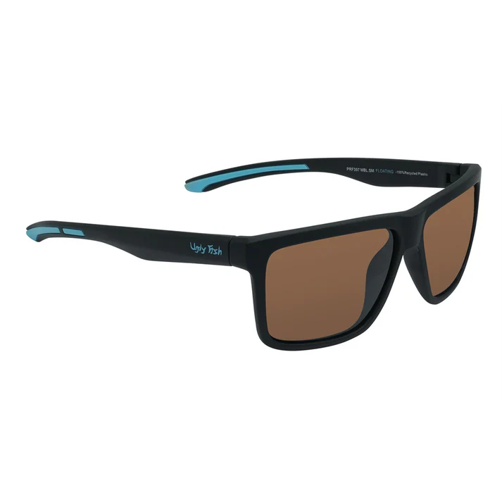 Ugly Fish Floating Polarised Sunglasses (matt Black Frame - Brown Lens)
