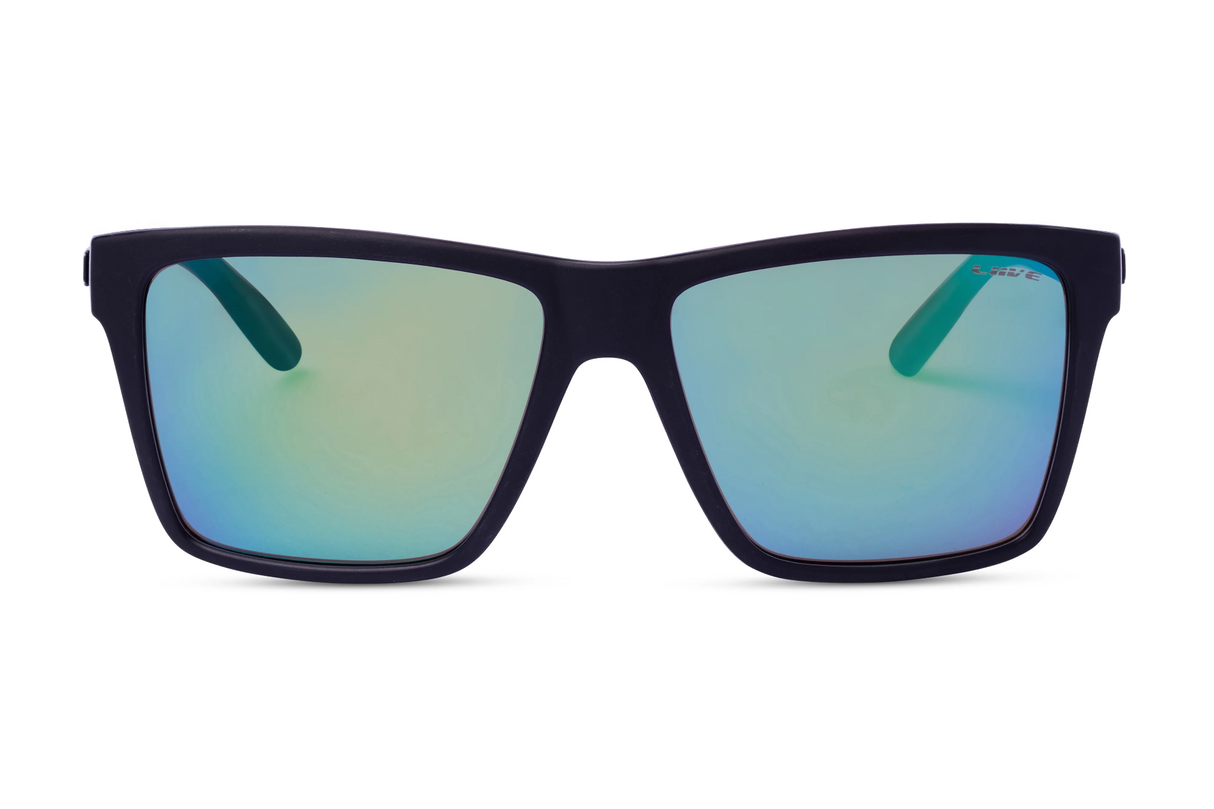 Liive Bazza Mirror Sunglasses Matt Black/xtal Black
