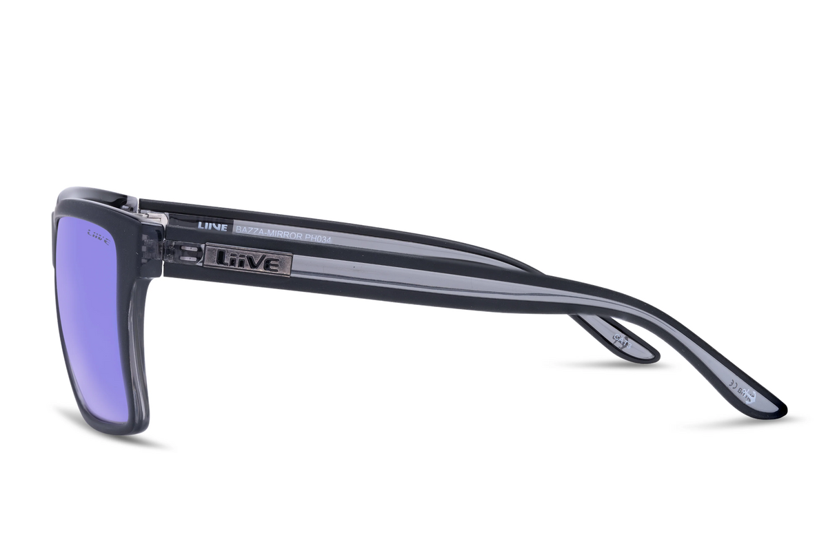 Liive Bazza Mirror Sunglasses Matt Black/xtal Black