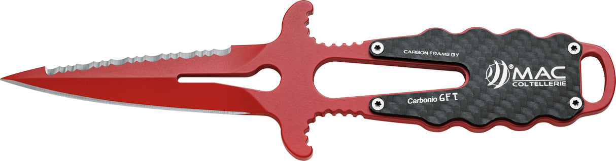 Mac Coltellerie Dive Knife Apnea 9 Carbon W/ Lanyard >