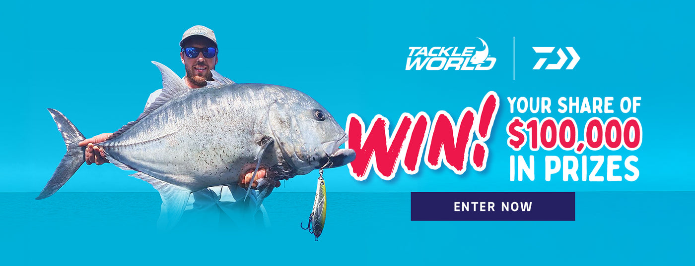 Daiwa Maverick competition promotion at Tackle World with over $100,000 in prizes to win