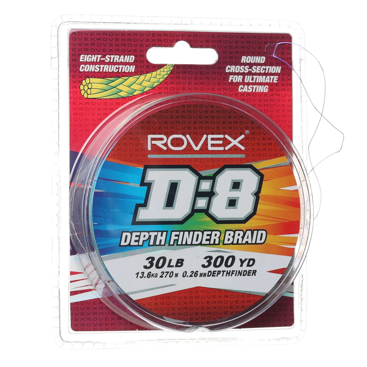 Rovex D8 Depth Finder Braided Fishing Line Multi Colour