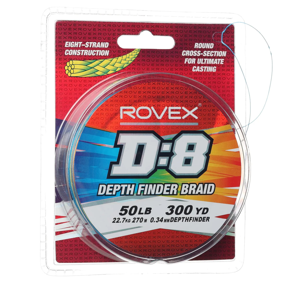Rovex D8 Depth Finder Braided Fishing Line Multi Colour