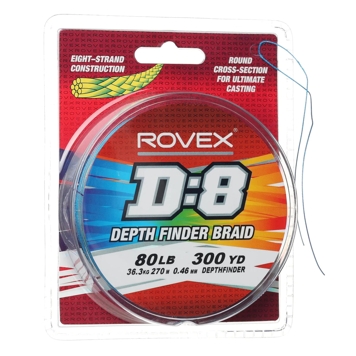 Rovex D8 Depth Finder Braided Fishing Line Multi Colour