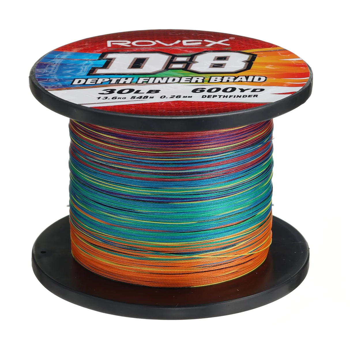 Rovex D8 Depth Finder Braided Fishing Line Multi Colour