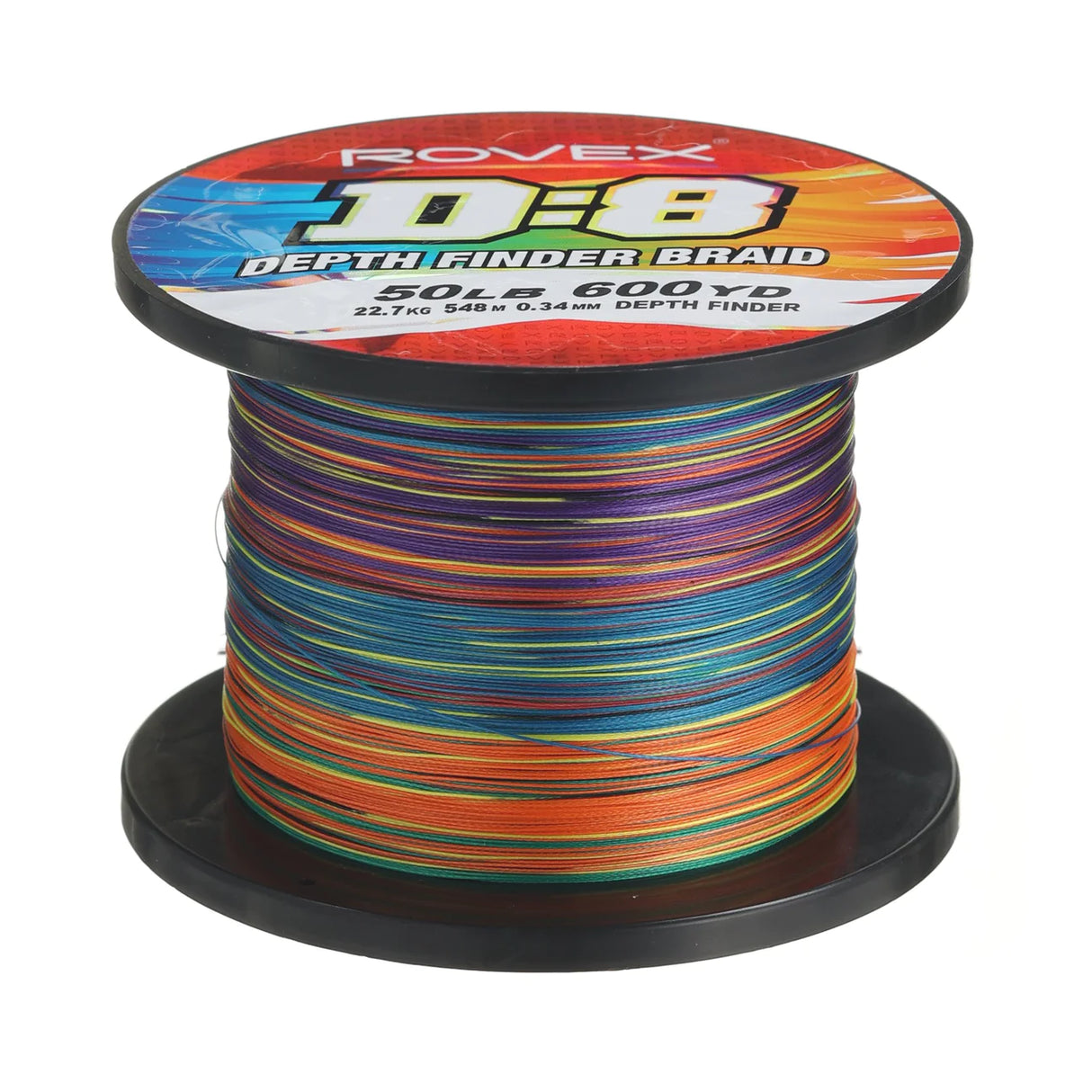 Rovex D8 Depth Finder Braided Fishing Line Multi Colour