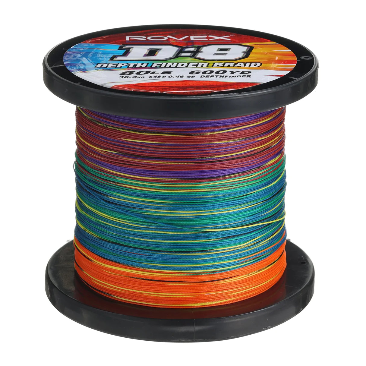 Rovex D8 Depth Finder Braided Fishing Line Multi Colour