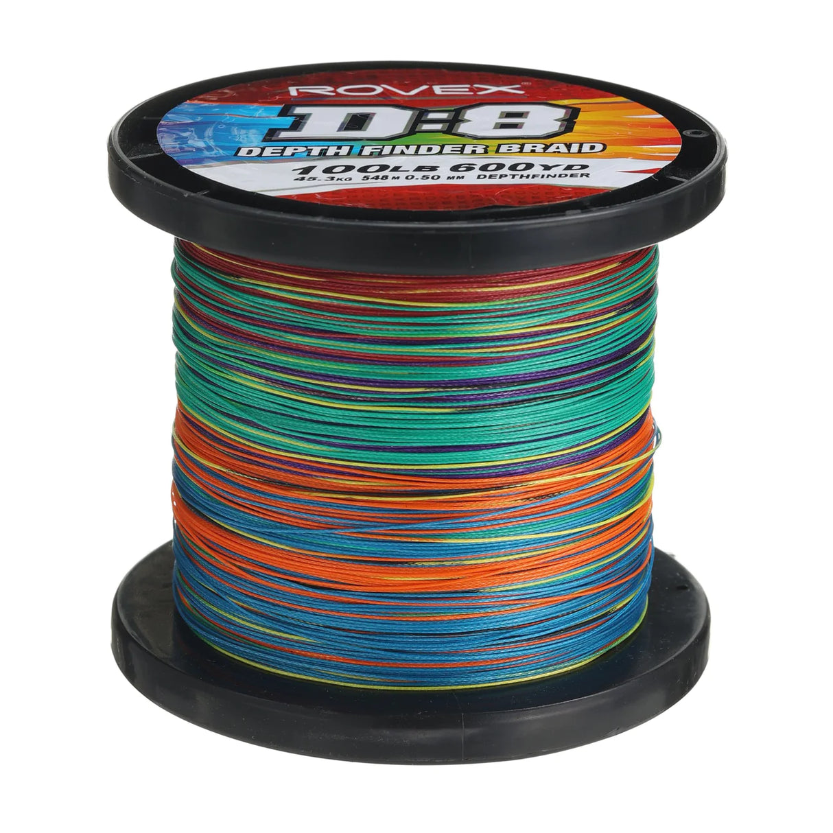 Rovex D8 Depth Finder Braided Fishing Line Multi Colour