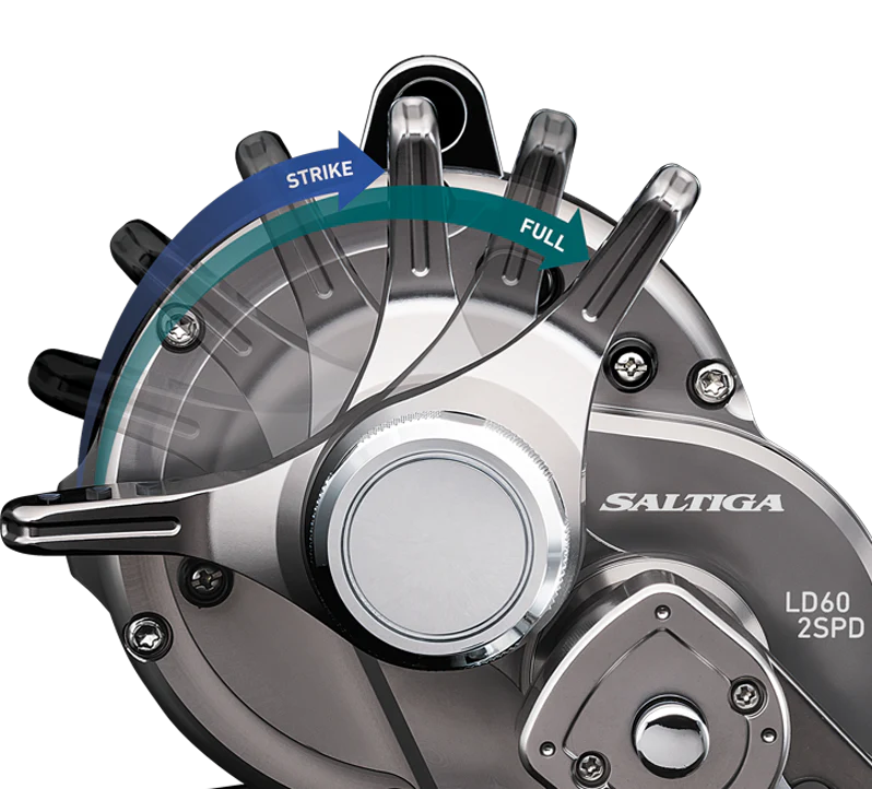 Daiwa 20 Saltiga Ld Lever Drag 2 Speed Overhead Reel