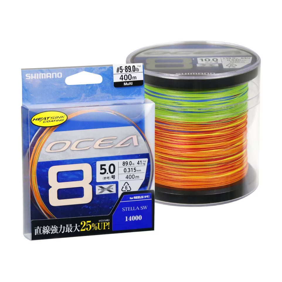 shimano braided fishing line Shimano Ocea 8 Braided Fishing Line Multi Colour – Fisho's Tackle World