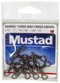 Mustad 3 Way Barrel Swivel [sz:1 - 77lb - 10pk]