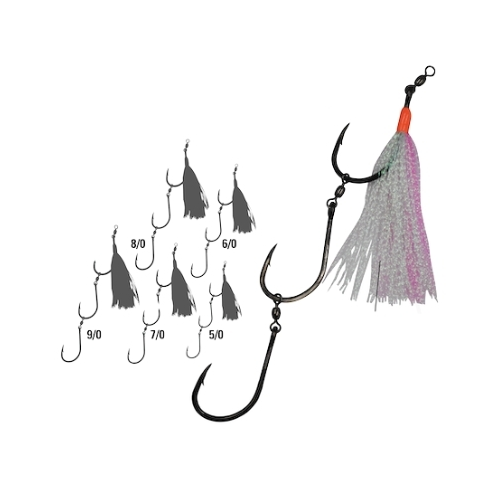 Mustad Gang Hook 10829npbn Flash 3x [sz:5/0 - 3pk]