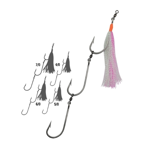 Mustad Gang Hook 7766dt Flash 3x [sz:4/0 - 3pk]