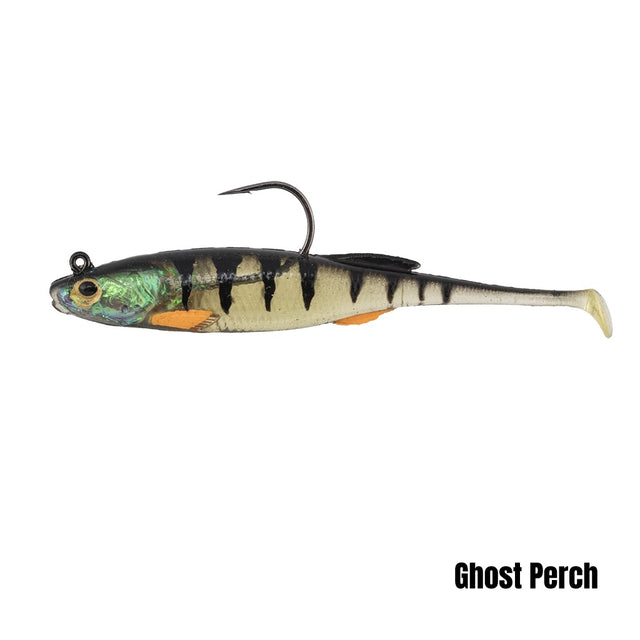 Berkley Powerbait Drip Swimmer Pre-rigged 4" 11g Soft Plastic Lure [cl:ghost Perch]