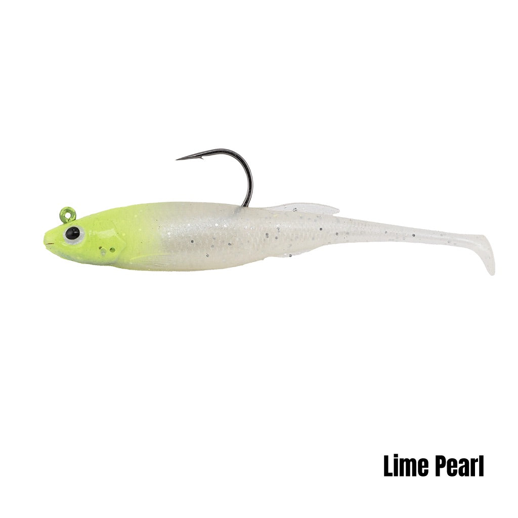 Berkley Powerbait Drip Swimmer Pre-rigged 5" 20g Soft Plastic Lure [cl:lime Pearl]