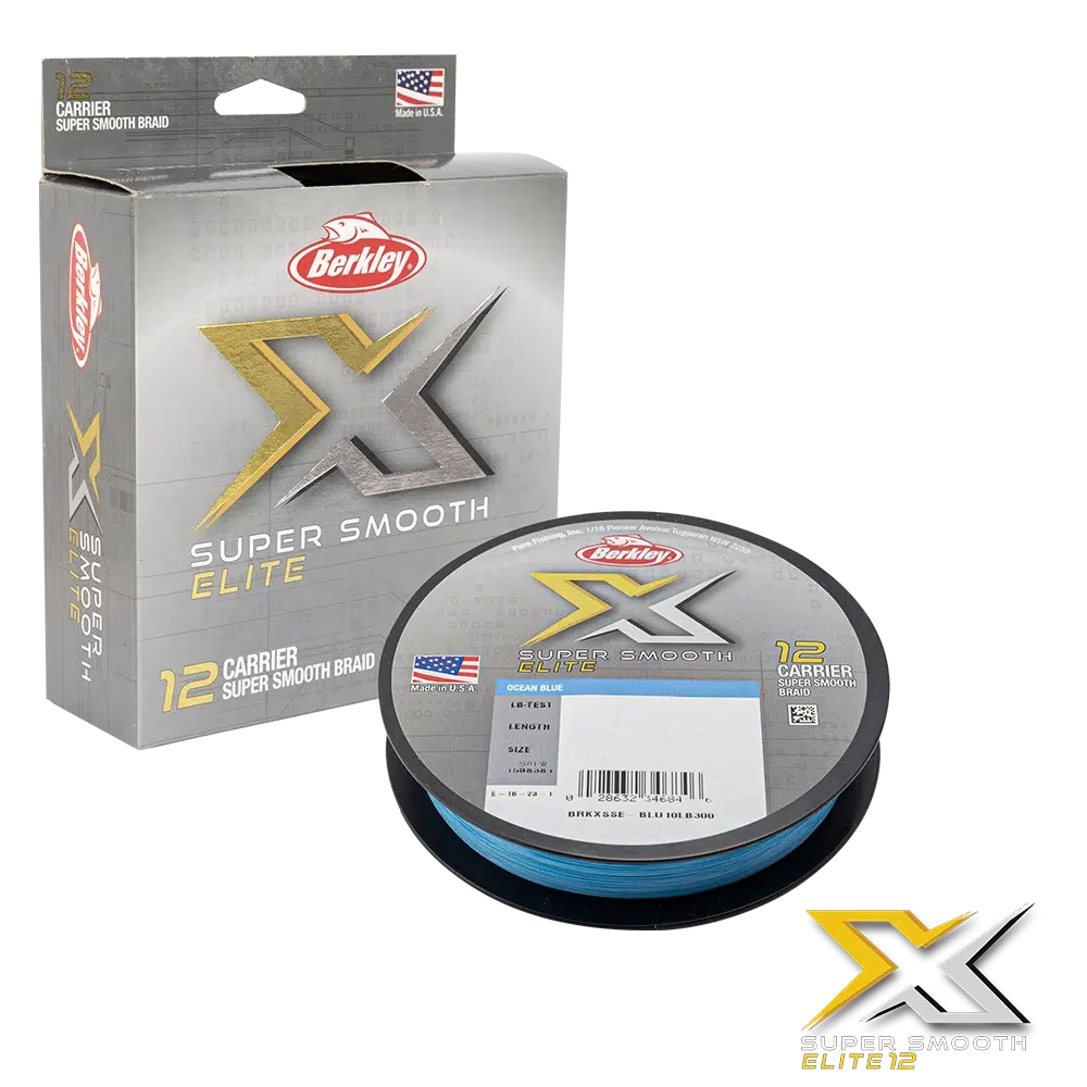 Berkley X12 Super Smooth Elite Braided Line >< [sz & Cl:300m 65lb - Ocean Blue]