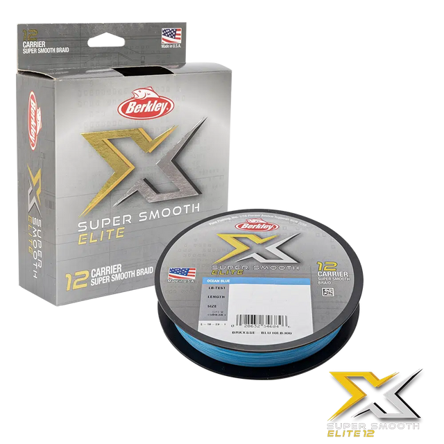 Berkley X12 Super Smooth Elite Braided Line >< [sz & Cl:300m 65lb - Ocean Blue]