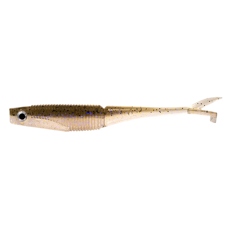 Daiwa Baitjunkie 3.95" Flick Soft Plastic Lure [cl:ghost Electric Shad]