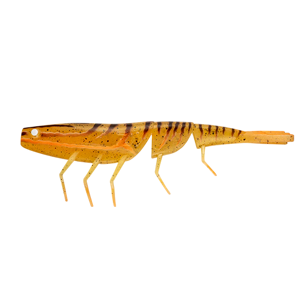 Daiwa Baitjunkie 7" Prawn Soft Plastic Lure [cl:pumpkin Spice]