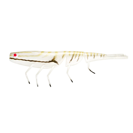 Daiwa Baitjunkie 7" Prawn Soft Plastic Lure [cl:albino]
