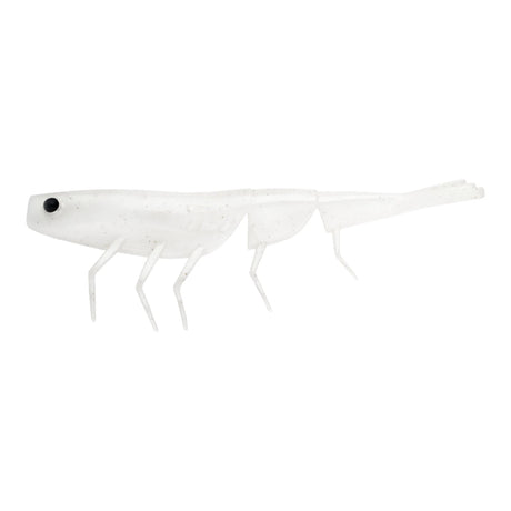 Daiwa Baitjunkie 4" Prawn Soft Plastic Lure [cl:white Pearl]