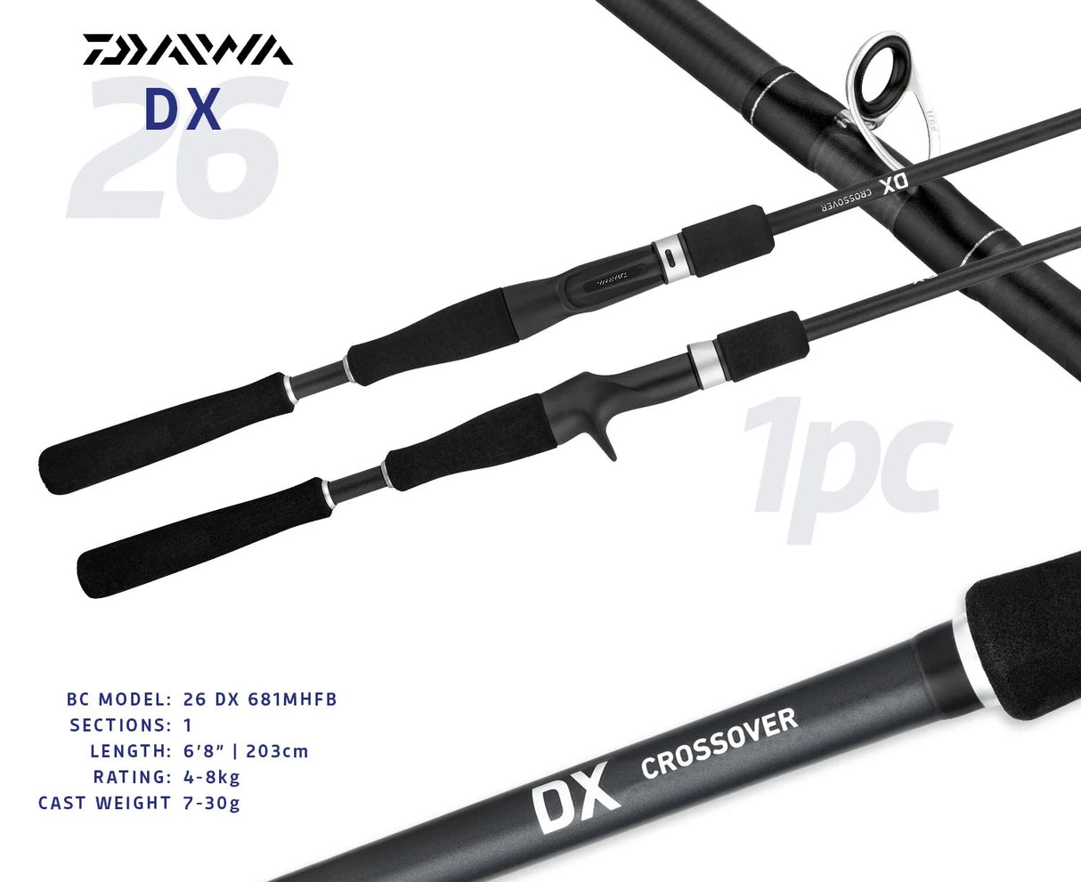 Daiwa 26 Dx Crossover Baitcast Rod [sz:6'8"/4-8kg/1pc/681mhfb]