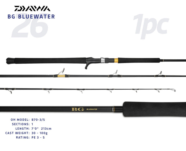 Daiwa 26 Bg Bluewater Overhead Rod [sz:7'/pe 3-5/1pc/b70-3/5]