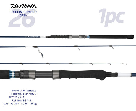 Daiwa 26 Saltist Hyper Spinning Rod [sz:6'3"/pe 4-5/1pc/s63-4/5]