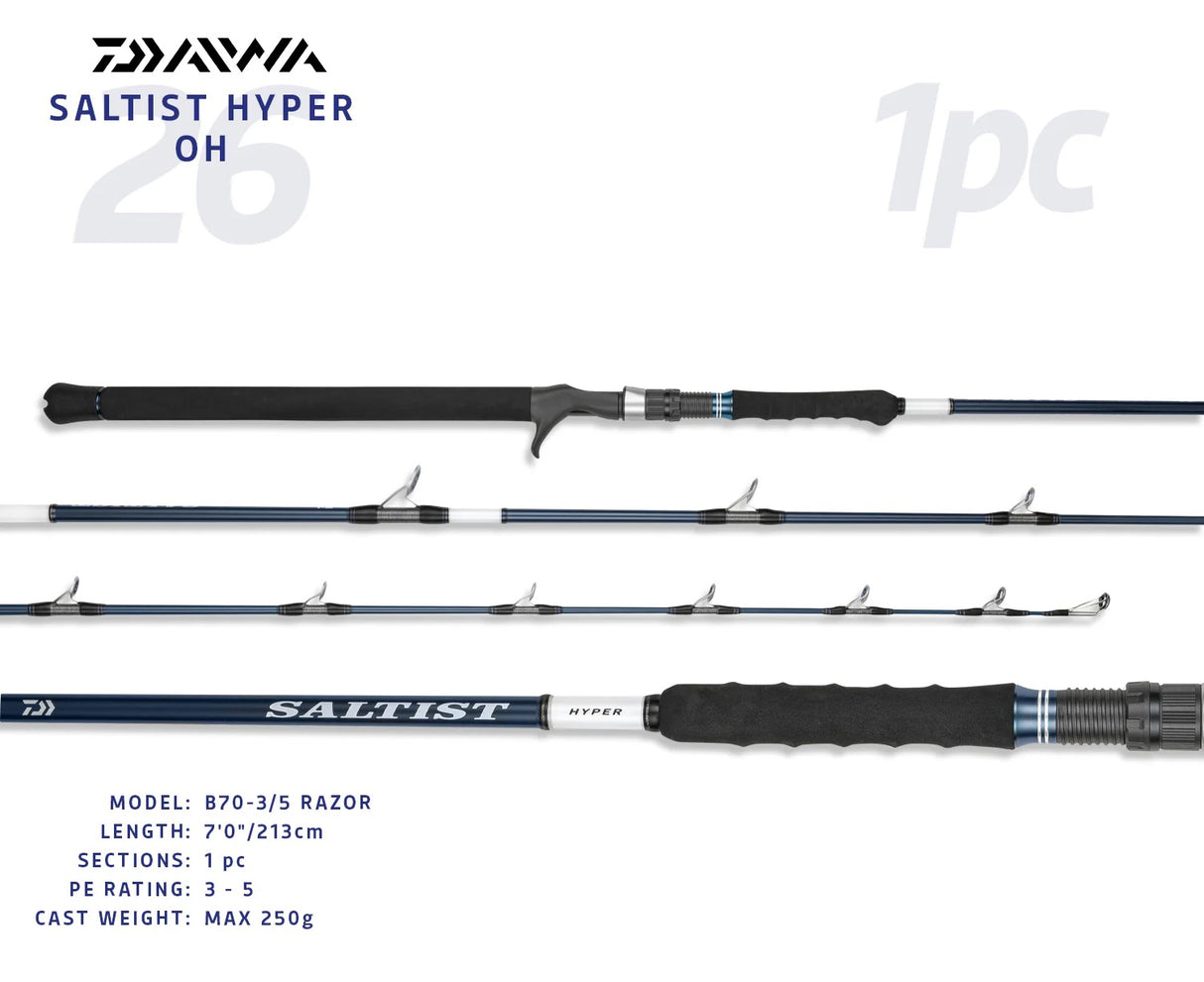 Daiwa 26 Saltist Hyper Overhead Rod [sz:7'/pe 3-5/1pc/b70-3/5]